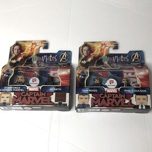 Marvel Minimates Avengers Captain Marvel Mix & Match Figures Box Sets‎ Lot of 2
